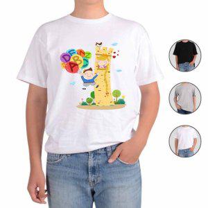 반팔티셔츠 라푼젤 동화 만화 알파벳 그림 다양한색상 전사이즈