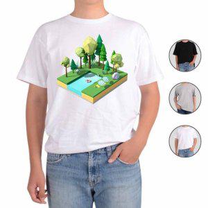 반팔티셔츠 야외수영장 휴가를 즐겨 그림 다양한색상 전사이즈