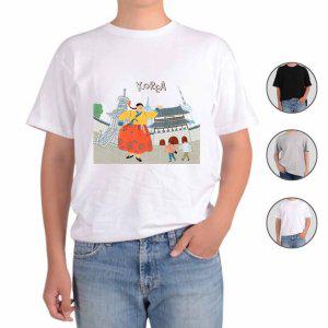 반팔티셔츠 국내여행 떠나요 대한민국 그림 다양한색상 전사이즈