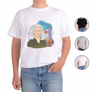 반팔티셔츠 뉴턴의 사과나무를 심자 그림 다양한색상 전사이즈