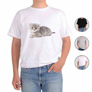 반팔티셔츠 반려동물 고양이 실물사진 실사 A1번 그림 다양한색상 전사이즈