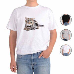 반팔티셔츠 반려동물 고양이 실물사진 실사 A6번 그림 다양한색상 전사이즈