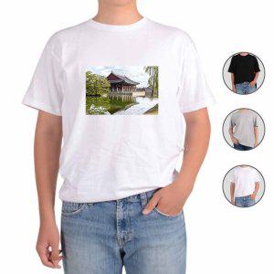 반팔티셔츠 경복궁의 아름다움 6번 그림 다양한색상 전사이즈