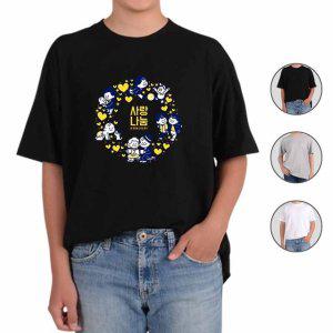 반팔티셔츠 나이 상관없이 사랑나눔실천 그림 다양한색상 전사이즈