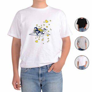 반팔티셔츠 행복한 친구 비행기 타요 그림 다양한색상 전사이즈