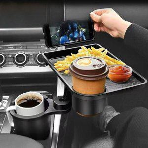 LW 차량용 컵홀더 멀티 테이블 조수석 운전석 식탁 트레이 선반 받침대 거치대