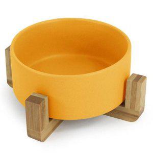 도자기 식기 옐로우 1P 강아지 고양이 밥그릇 물그릇