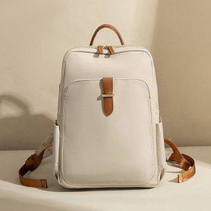 포시즌 직사각 백팩 아이보리 여행용가방 버클포