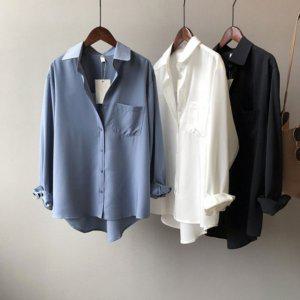 셔츠 와이셔츠 실키셔츠 실크 블라우스