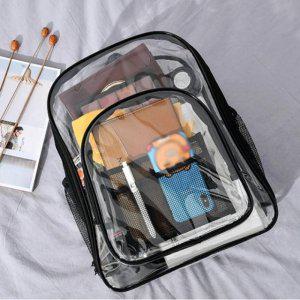 투명가방 PVC가방 백팩 블랙 투명 투명백 l