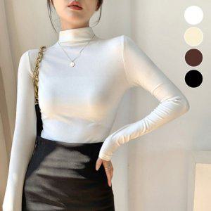 면폴라티 반폴라티 이너목폴라 여성가을티셔츠 반