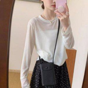 얇은긴팔티 여자롱티셔츠 티 거즈면티 소프트클래