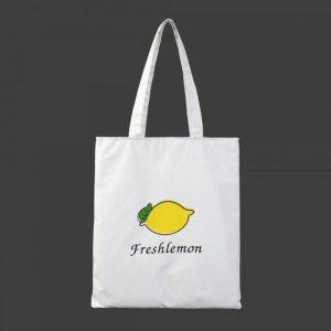 지퍼형 l 보조수납 지퍼 데일리 캔버스백 레몬