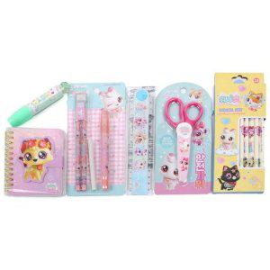 필기구 수납 필박스 문구세트 위시캣 디자인 케이스 랜덤 선물세트 학용품 구성