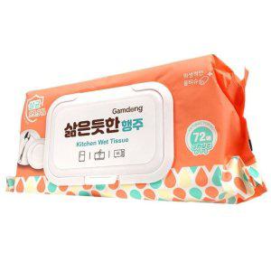주방 청소 물티슈 기름때 제거 리프레셔 행주 72매 위생 청소티슈