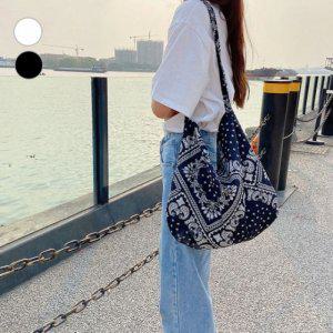 크로스 숄더백 반다나백 크로스백 페이즐리 캔버