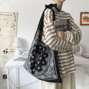 어깨끈 에코백 조절 페이즐리가방 페이즐리숄더백