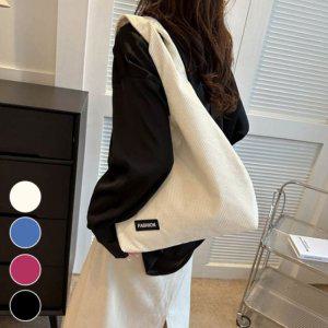 심플 패브릭숄더백 에코백 코듀로이백 코듀로이숄