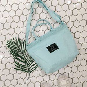 솔리드 화장품파우치 손가방 실내화 무지백 에코