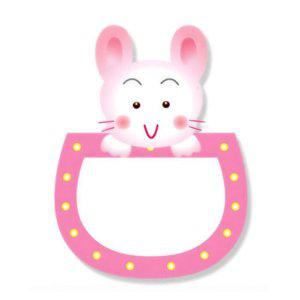 가꿈 동물 명찰 토끼 초등학교 유치원 어린이집 이름표