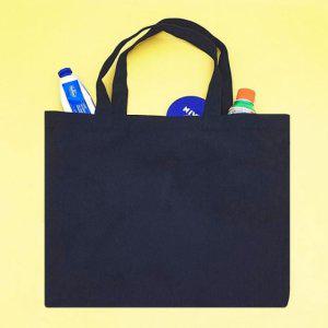 그림가방 무지 에코백 가로S 캔버스백 블랙 캔