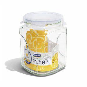 글라스락 사각 캐니스터 2.0L 과일청 용기