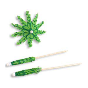 우산픽 픽 장식 칵테일 데코픽 푸른잎 이쑤시개