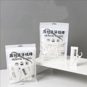 손잡이형 100개입 일회용 치실 치시간칫솔