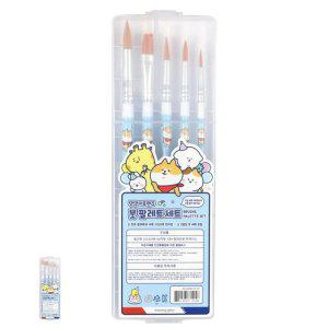 미니팔레트 미술 종이 휴대용물감 댕댕이프렌즈 붓 팔레트세트 블루 파레트 파펫트 수채화