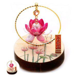 차량악세사리 차꾸미기 자동차피규어 자동차인형 불교 차량용 악세사리 안전운행 연꽃 링 받침