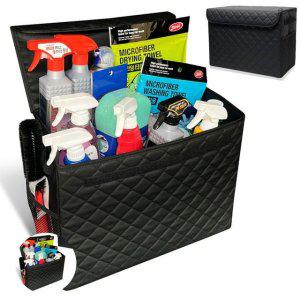 세차가방 수납함 세차툴백 폴딩박스 자동차트렁크정리함 차량용 퀼팅 트렁크 정리함