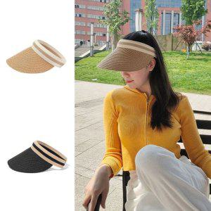 여성밀짚모자 밀짚모자 원플러스원 여름모자 라피