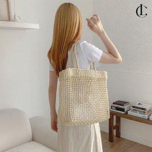 도시락가방 바캉스룩 엘케이트 라탄바구니 라탄