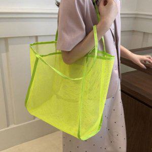 망사 네트 여성숄더백 비치 숄더백 버킷백 크로