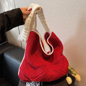 데일리백 레드 여자 대학생숄더백 직장인 니트가