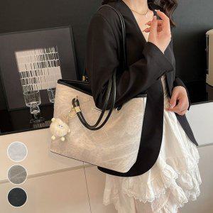 출퇴근 귀여운 출근룩가방 사각크로스백 먼지키링