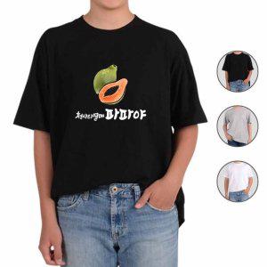 반팔티셔츠 과일이야기 파파야1번 그림 다양한색상 전사이즈