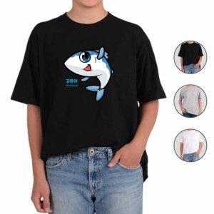 반팔티셔츠 바다생물 모음전 고등어 그림 다양한색상 전사이즈