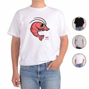 반팔티셔츠 바다생물 해양 새우 그림 다양한색상 전사이즈