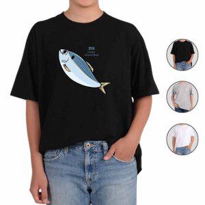반팔티셔츠 바다생물 해양 전어 그림 다양한색상 전사이즈