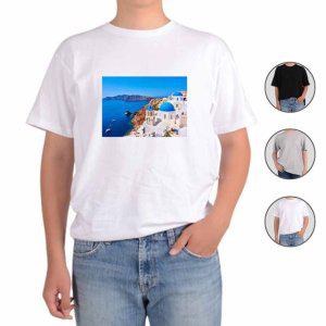 반팔티셔츠 그리스 산토리니 유럽 관광 그림 다양한색상 전사이즈