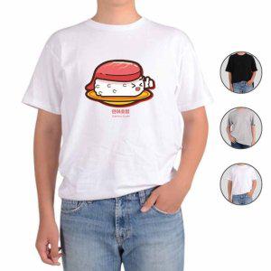반팔티셔츠 야식 일식 배달음식 연어초밥 그림 다양한색상 전사이즈