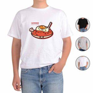 반팔티셔츠 야식 분식 배달음식 김치볶음밥 그림 다양한색상 전사이즈