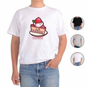 반팔티셔츠 카페 디저트 딸기생크림케이크 그림 다양한색상 전사이즈