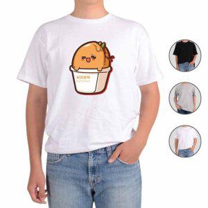 반팔티셔츠 분식 배달음식 씨앗호떡 그림 다양한색상 전사이즈