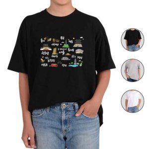 반팔티셔츠 국내여행 서울 남산 N타워 그림 다양한색상 전사이즈