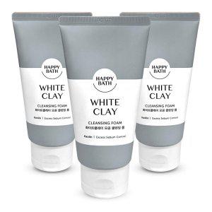 해피바스 화이트 클레이 모공 클렌징폼 150g 3개