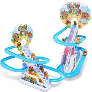 움직이는 카피바라 미끄럼틀 롤러코스터 레일 트랙