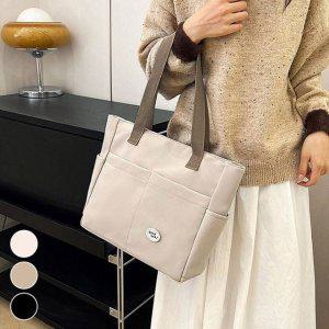 체크가방 학원가방 캔버스백 수납력 소재 캔버스