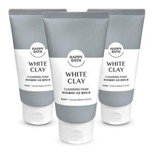 해피바스 화이트 클레이 모공 클렌징폼 150g 3개